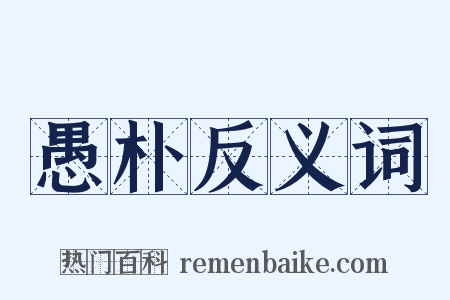 愚朴反义词是什么意思的图片